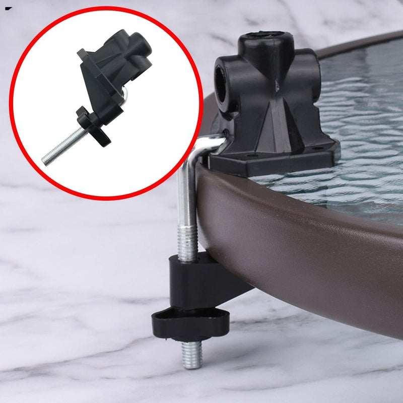 CHENJIN Metal Desk Lamp Mount Stand Swing Arm Drafting Light Clamp Holder Bracket Clip, Black - Image 5